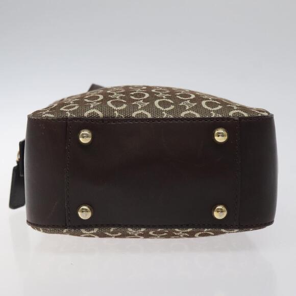 CELINE C Macadam Canvas Hand Bag Brown Gold - Picture 8 of 12